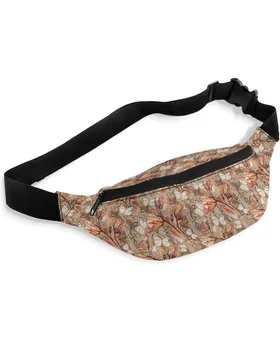 Скута чанти с древен Цветен лист и се прави извод за жени, Водоустойчиви поясная чанта за спорт на открито, Унисекс, чанта през рамо