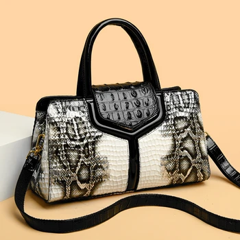 Висококачествена чанта за през рамото от лачена кожа за жени 2023 Голям капацитет Дамска чанта Луксозна Дамска чанта-месинджър