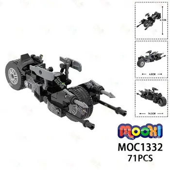 71 Бр. Филмът Мотоциклет MOC Строителни Блокове САМ Черният Рицар Статуетка на Модел на превозното средство За събиране на Тухли Играчки За Деца MOC1332