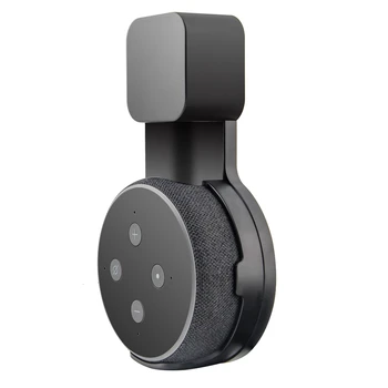 Стенен държач за динамиката на вътрешния звук кутии Алекса Echo Dot 3-то поколение с безвинтовым на горивото кабел, черен