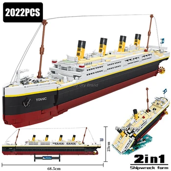 Титаник 2022 бр. Строителна Модел 2021 Креативна Луксозната Круизна Лодка Играчки За Кораба Набор от Блокове Строителни Тухли Играчки За Деца