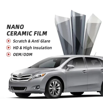 50 cm x 3 м Нано Керамични IR80% UV99% Антибликовая UV-Защита на Висока Топлоизолация за Слънчеви Автомобили Автоматична Прозорец Тонировочная Филм на Стикер На Прозореца