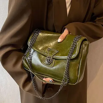 Реколта чанта през рамо Дизайнерска луксозна чанта на Марката Bolsas Femininas Дамска чанта Тенденция 2023 Квадратна Чанта Дамска чанта през рамо