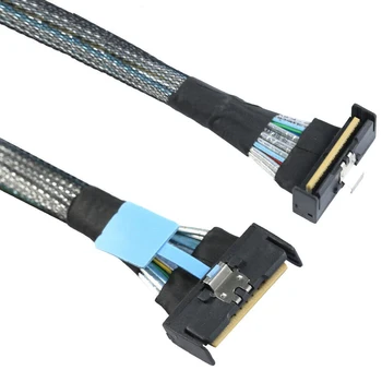 Кабел за свързване на SAS MCIO СФФ-8654 8И 5.0 74P PCIE до MCIO СФФ-8654 за сървъра
