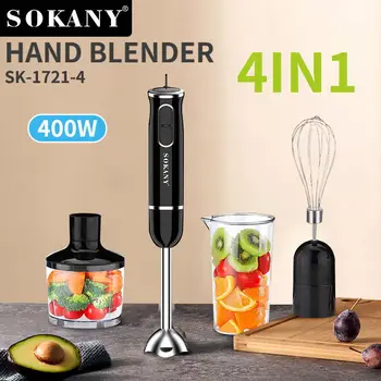 SOKANY1721-4 кухненски пръчка 4в1 многофункционален миксер ръчно хеликоптер, месо и яйца, сокоизстисквачка за плодове