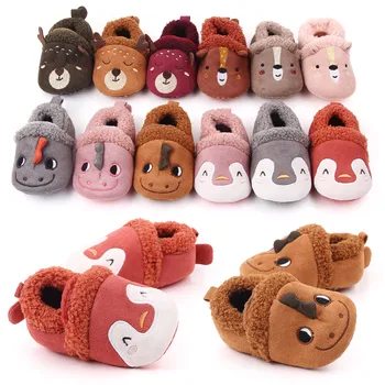 Детски обувки за ходене; Детска начална топло Памучен обувки от велур 0-1 години; Есенни и зимни модели детски обувки