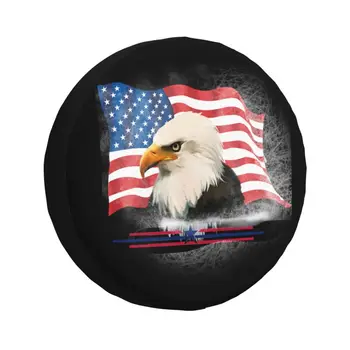 Флаг на САЩ, Американски Патриотичен Орел, Покрышка Резервна гума за Grand Cherokee на Jeep RV SUV 4x4, 4WD, Автомобилни Аксесоари, 14 