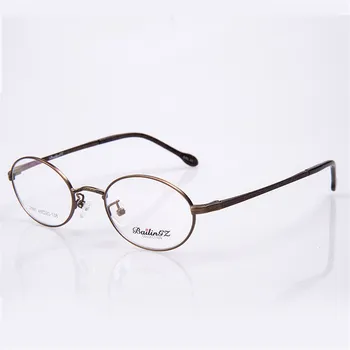 Vazrobe Овални Очила В Рамки За Мъже И Жени, Мъжки Малки Тесни Очила с Защита От Синя Светлина -150 200 250, Оптични Очила за Късогледство, Бронз