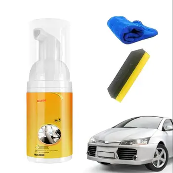 Универсален пенопластовый спрей за интериора на колата, Пенопластовый спрей за почистване на колата и дома, включително и на гъба и кърпа за почистване