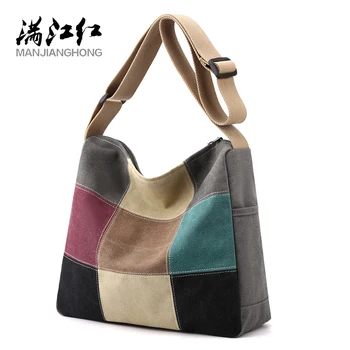 Manjianghong, есенно-зимна дизайнерска дамска чанта през рамо, холщовая чанта, изработена от 100% памук, трайна пътна чанта, модерен лека дамска чанта