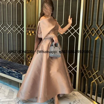Винтажное вечерна рокля с Дълги ръкави и Кристали Abendkleider Dubai Вечерни Рокли Robe De Soirée Femme 2023