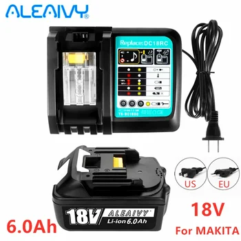 Нов BL1860 Акумулаторна Батерия 18v 6000 mah Литиево-йонна батерия за Makita 18v Батерия BL1840 BL1850 BL1830 BL1860B + Зарядно устройство Makita