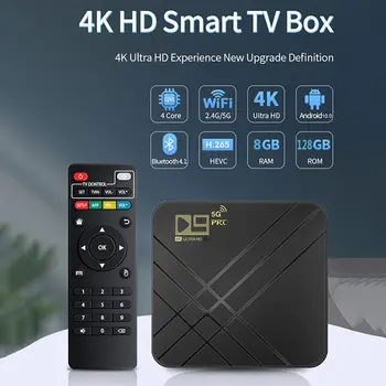 D9 PRO Домашно Кино Smart Amlogic S905L Bluetooth 2,4 G/5G Двойна WIFI 4K H. 265 TV Box Android 10,0 телеприставка Четирибандов