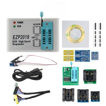 EZP2019 USB SPI програмист EZP2019 Поддържа 24 25 93 25 EEPROM, Flash на BIOS чип + 5 конектори