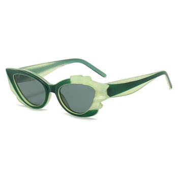 Слънчеви очила INS в Цветна ивица с Кошачьими очи, Дамски Поляризирани Стръмни Слънчеви очила Луксозен, Марка Дизайнерски обувки UV400 Oculos Gafas De Sol