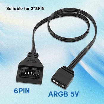 Актуализира система за осветление на вашия КОМПЮТЪР с помощта на кабел-адаптер 5V 3pin на ARGB 5V 8Pin / 6pin За свързване на няколко устройства ARGB, без много усилия F19E