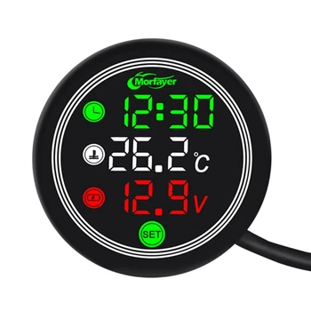 12 В Мотор Таймер за температурата на водата/въздуха Led дигитален дисплей, с аларма за висока температура на водата L9BC