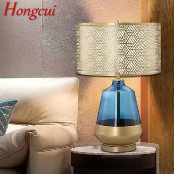 Настолна лампа Hongcui Nordic Modern Модерно изкуство Син Дневна Спалня Хотел LED Индивидуалност, Оригиналност Настолна лампа