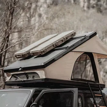 Палатка за покрива от алуминиева сплав с твърд корпус и шатра на покрива на автомобила с твърд корпус, слънчеви панели, рамката на покрива