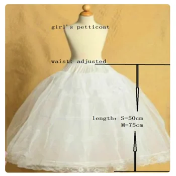 Пола с 2 обръча, рокля, пола Принцеса, Долни поли с цветен печат за малки момичета, Кринолиновая пола в стил Лолита
