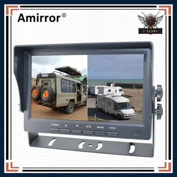 AMIRROR 7-Инчов Видеорекордер Екран, Камера за задно виждане FHD Цифров 2-Лентови Видео Изображения за обратно виждане 9V-36V TFT LCD Парковочная Система