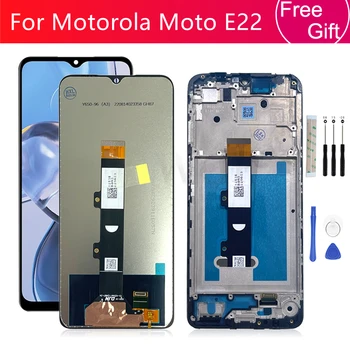 За Motorola Moto E22 LCD сензорен дисплей, Дигитайзер В събирането на рамка За Мото E22i Резервни части за ремонт на екрана
