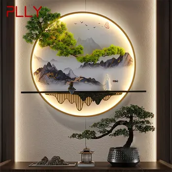 Модерна стенни модел с подсветка Вътре, Креативна китайски пейзаж стенопис, Стенни лампи, лампа, led лампа за дома, хол, спалня, кабинет