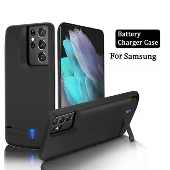 За Samsung S8 S9 S10 S20 S21 FE S22 S23 Note 20 8 9 10 Plus Ултра външна Батерия Калъф за Преносим банка захранване от зарядни устройства за мобилни телефони