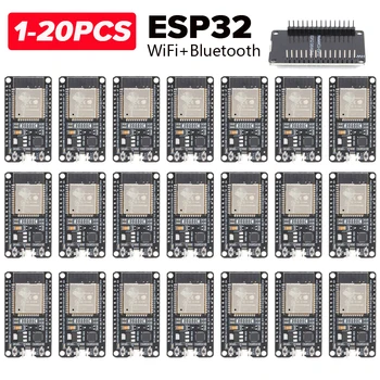 20-1 по време бр. ESP-32S ESP-WROOM-32 ESP32 WIFI Двуядрен процесор Такса развитие 802.11 b/g/WiFi + модул БТ Сверхнизкое консумация на енергия