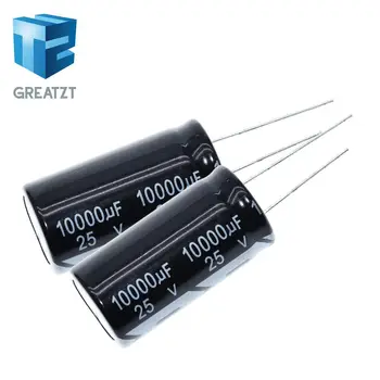 Алуминиеви електролитни кондензатори GREATZT 25/ 10000 uf, Размер електролитни кондензатора 25/10000 uf, Размер 18 * 35 мм, plug-in 25 В 10000 uf