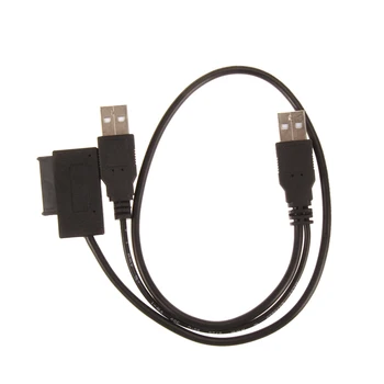 Кабел-адаптер оптично устройство USB 2.0-7 + 6 13Pin 16-инчов Кабел за пренос на данни Super Drive Кабел-адаптер за SATA CD/DVD