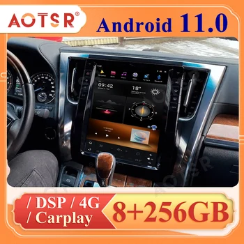 Автомобилното радио, за Toyota Alphard 2015-2019 Android 11 Tesla Стил Мултимедиен плеър Авторегистратор Главното устройство