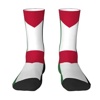 Мъжки чорапи за екипажа с флага на Палестина, Унисекс, Kawai, Палестинските патриотични Чорапи за Пролет, Лято, Есен, зима