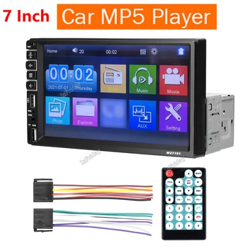 1 Din Стерео 7-Инчов LCD монитор със сензорен екран БТ MP5 Плейър FM Радиото в автомобила Подкрепа TF карта/USB/AUX-IN Мобилния си телефон Линк 1Din