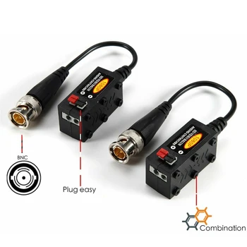 Конектори за видео рекордери 4 Двойки от 1080P, Cable конектори AHD/TVI/CVI/CVBS, Обзавеждане за видеонаблюдение