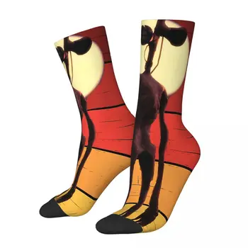 Happy мъжки чорапи в стил ретро с глава на сирени в ретро стил харадзюку, безшевни чорапи за екипажа, подарък за рисуване с принтом