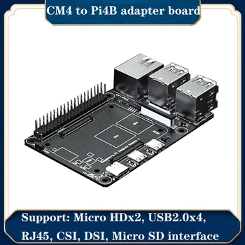 1 Бр. Такса адаптер CM4 до Pi4b за Raspberry Pi CM4 Основната Board Черна печатна платка + метал