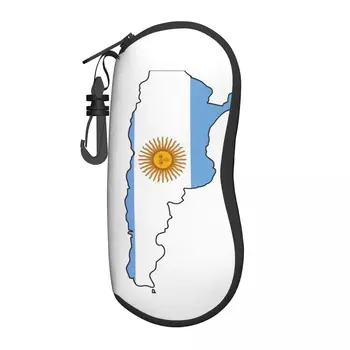 Калъф за Очила с карта Хартата на Аржентина, Мъжки И дамски Защитна кутия за съхранение на очила с цип, Подарък контейнер за очила