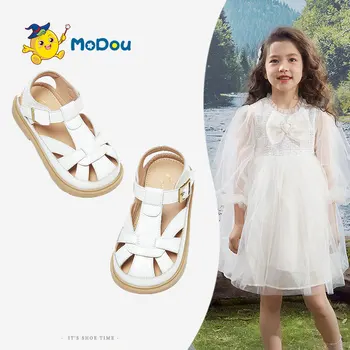 Mo Dou / 2022; Нови сандали за момичета; 2023; Лятна нови обувки на Принцесата; Детски обувки с мека подметка за момиченца от една година; Удобна подплата