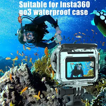 Подходящ за Insta360 Go3 Водоустойчива обвивка за подводна фотография Гмуркане Защитната обвивка Прахоустойчив аксесоар за камерата е със защита от падане