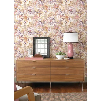 Винилови тапети цвят слива охра Naupaka Peel & Stick, декоративни стикери за стена, Интериор на спални за мебели, стенни хартия