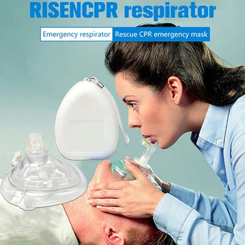 Маска с едностранно дихателни клапан за изкуствено дишане, Първа помощ, CPR, Тренировка за оцеляване, Дихателна Маска
