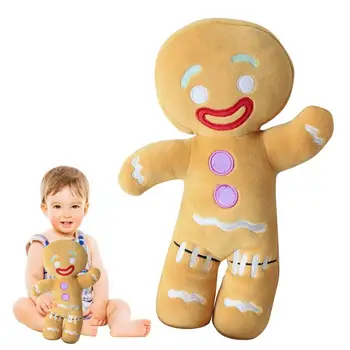 Cartoony сладък Човечето човече, плюшени играчки, окачване, мека кукла за умиротворяване на детето, бисквити, възглавница, Пряничная кукла За подарък на децата