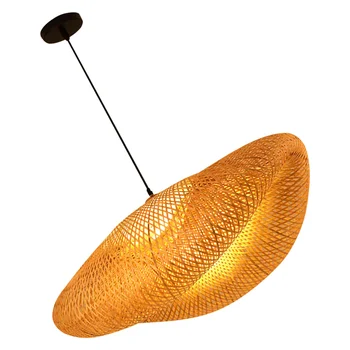 Бамбук полилей За Осветление Творчески Таван Реколтата, лампи в китайски стил, хотелска Декоративна лампа
