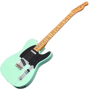Електрическа китара Vintera 50-те Tl Modified Maple Surf Green Choi Wound тегло 3,61 кг, същата като на снимките