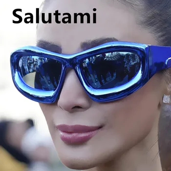 2023 Нова Мода Y2k Слънчеви Очила За Жени Реколта Големи Огледални Слънчеви Очила 