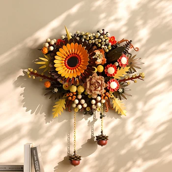 Креативна имитация на цветя серия, сухи цветя, украса за дома, строителни блокове, тухли, подаръци