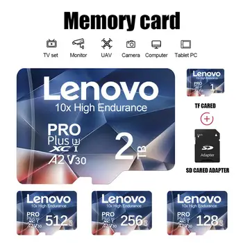 Lenovo U3 V30 Micro SD TF Карта Високоскоростна Карта Памет от 128 GB, 256 GB, 512 GB SD карта Cartao De Memoria За Nintendo Switch Steam Deck