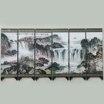 Подарък Източен Офис Дървена Разделител на Екрана В Ретро стил, Китайската Стена, За Уединение, Малки Мини-Сгъваеми Занаяти за стая