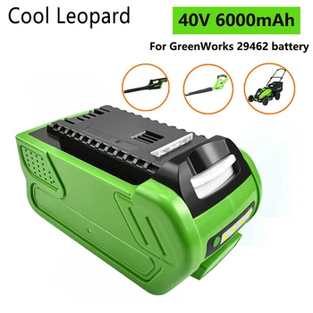 За Greenworks Литиева Акумулаторна батерия 40V 6000mAh, За електрически Инструменти GreenWorks 29462 29472 29282 Литиево-йонна батерия